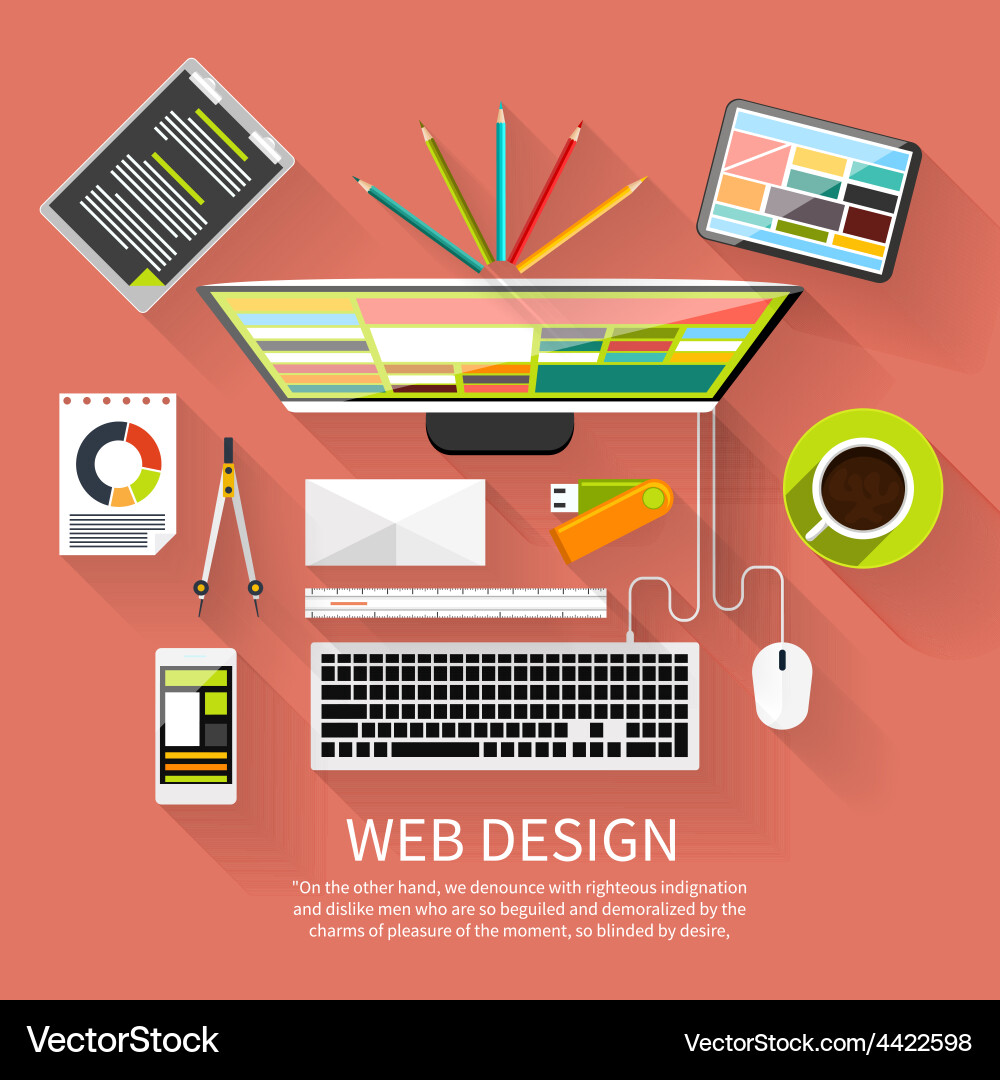 Web-Design-Programm für und Architektur vektorbild