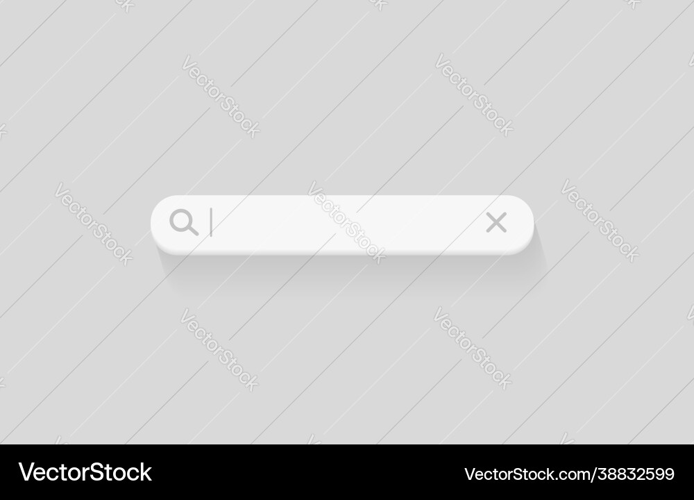 3d search bar browser button for website and ui 3d search bar browser button for website and ui vector image