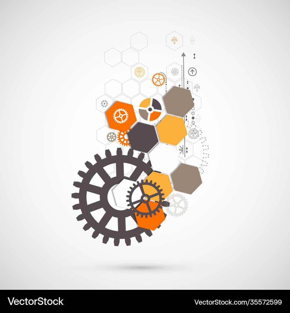 Abstract technological background with various Abstract technological background with various vector image