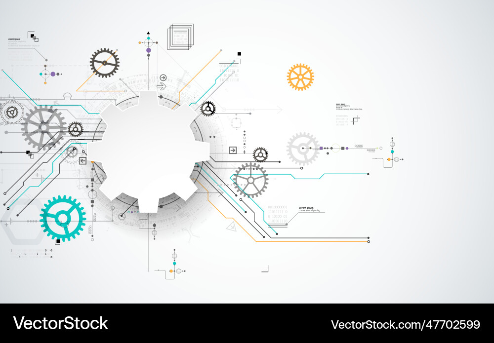 Abstrakte Technologie Hintergrundkommunikation Vektorbild