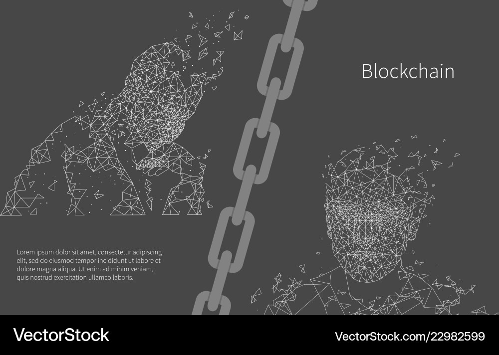 AI & Blockchain Intelligence vector image