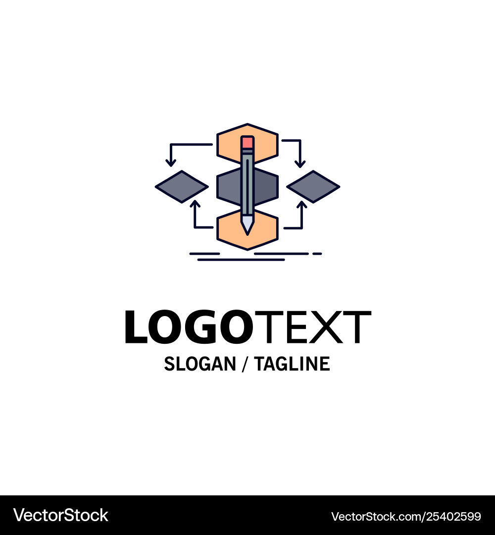 Algorithm design method model process flat color Algorithm design method model process flat color vector image