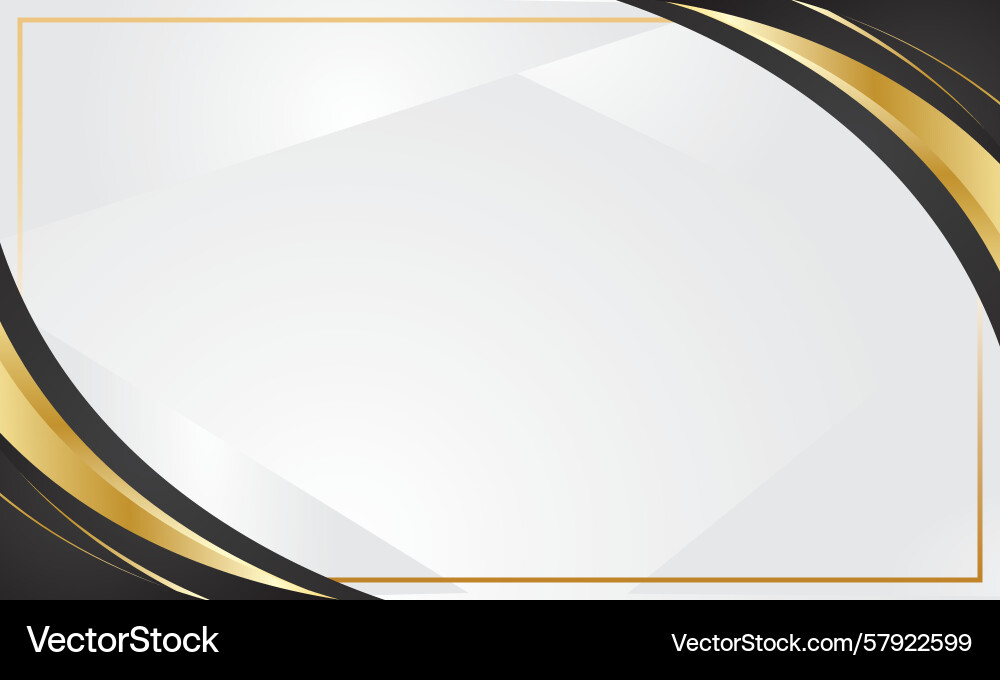 Black gold gradient abstract curve corner border Black gold gradient abstract curve corner border Vector Image