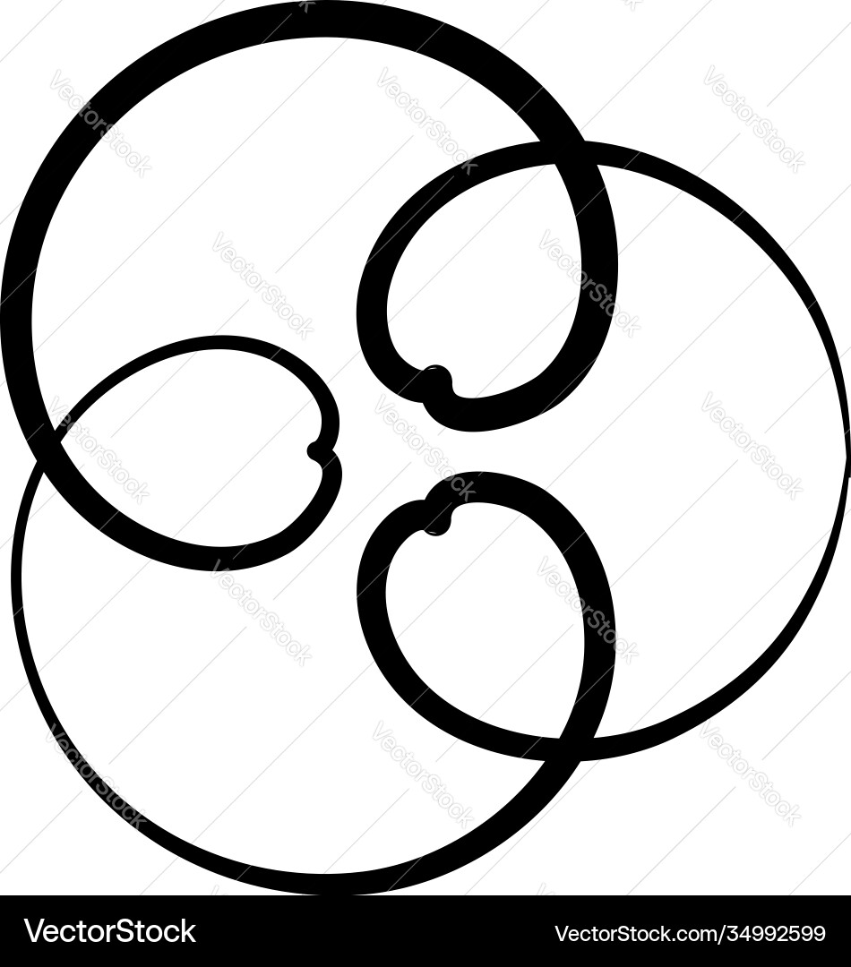 Curlicue loop shapes elements Vector Image