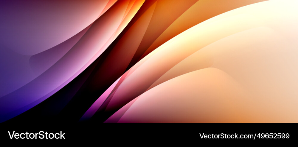 Dynamic flowing waves on gradient color background Dynamic flowing waves on gradient color background vector image