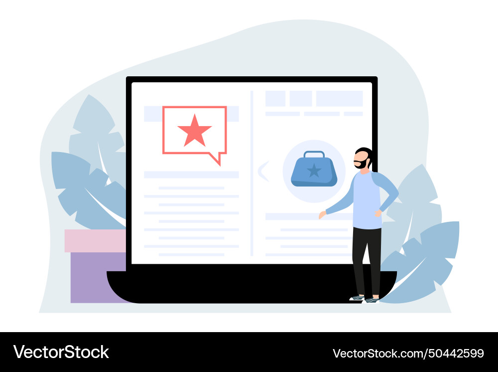 E commerce flat design Royalty Free Vector Image