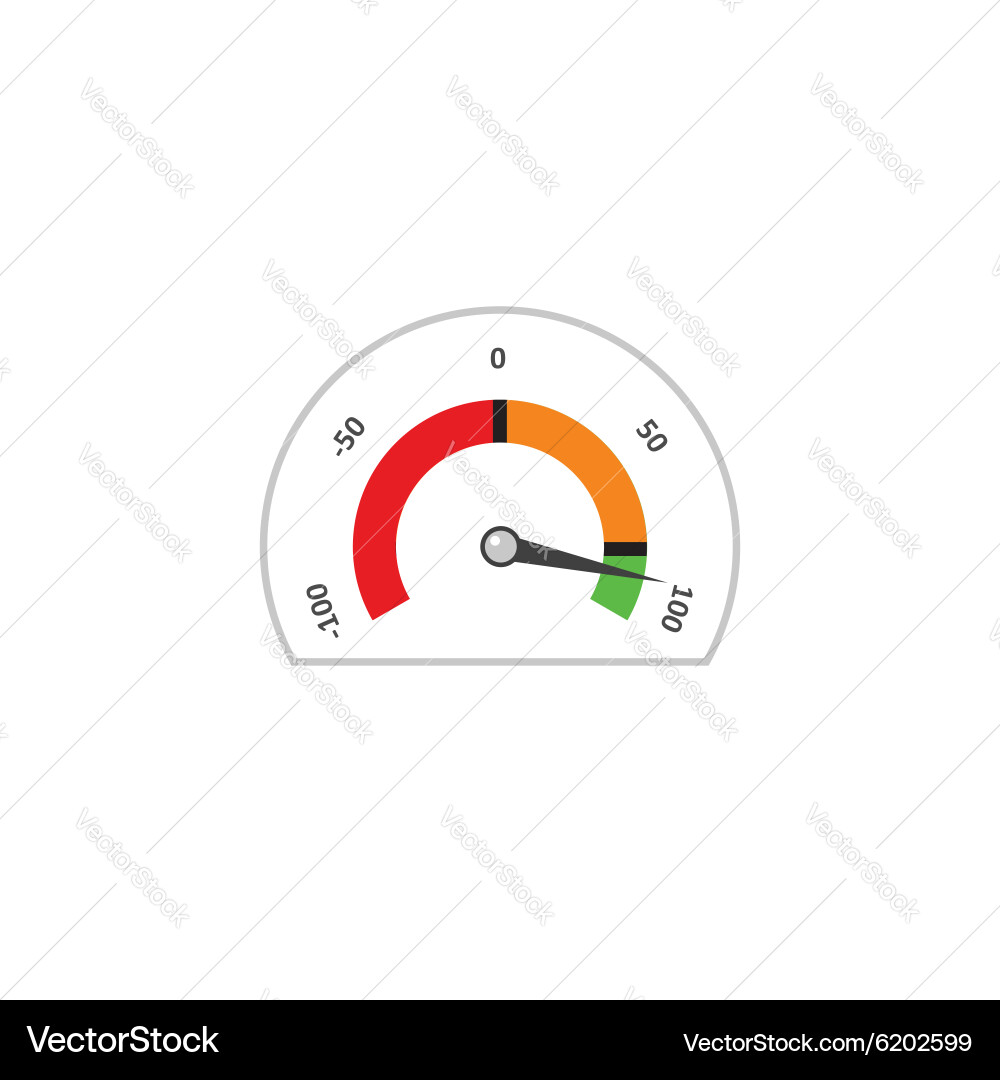 Indicator showing a progress of performance level vector image
