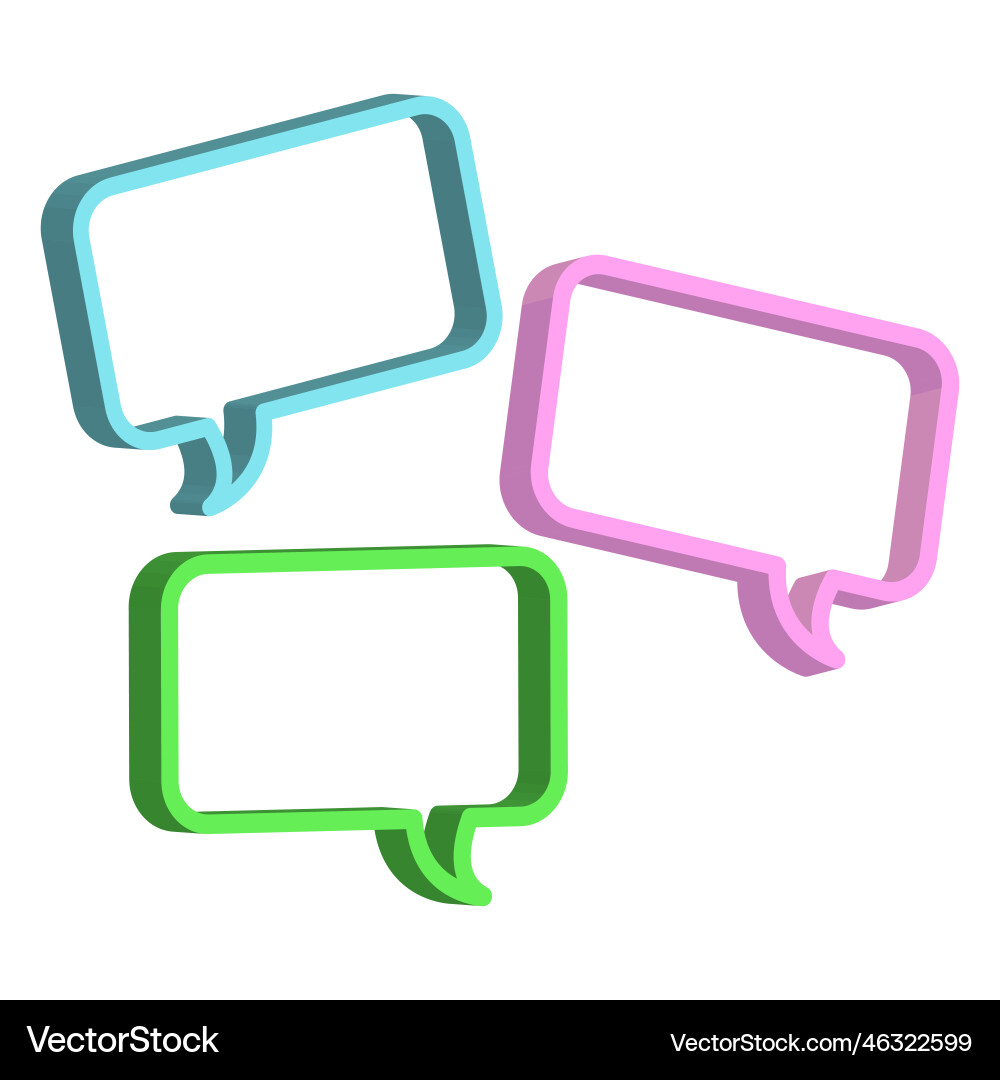 Multi-colored message dialog chat speech bubble Multi-colored message dialog chat speech bubble Vector Image