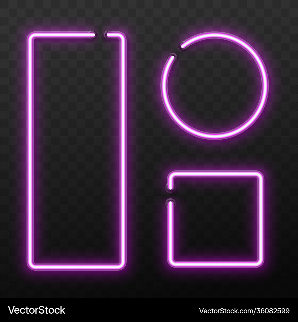 Neon-Rahmen auf transparent Neon-Rahmen auf transparent vektorbild
