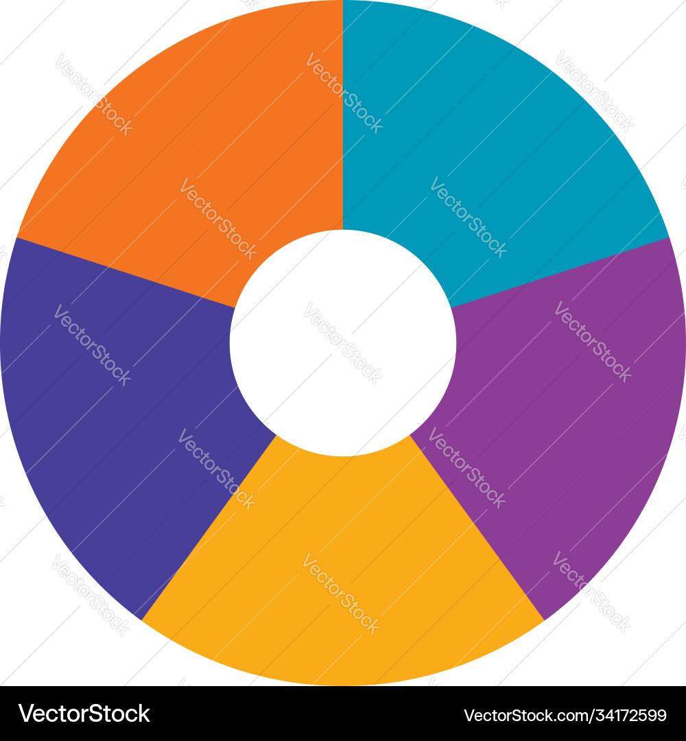 Segmented circles from 2 to 20 parts circular Vector Image