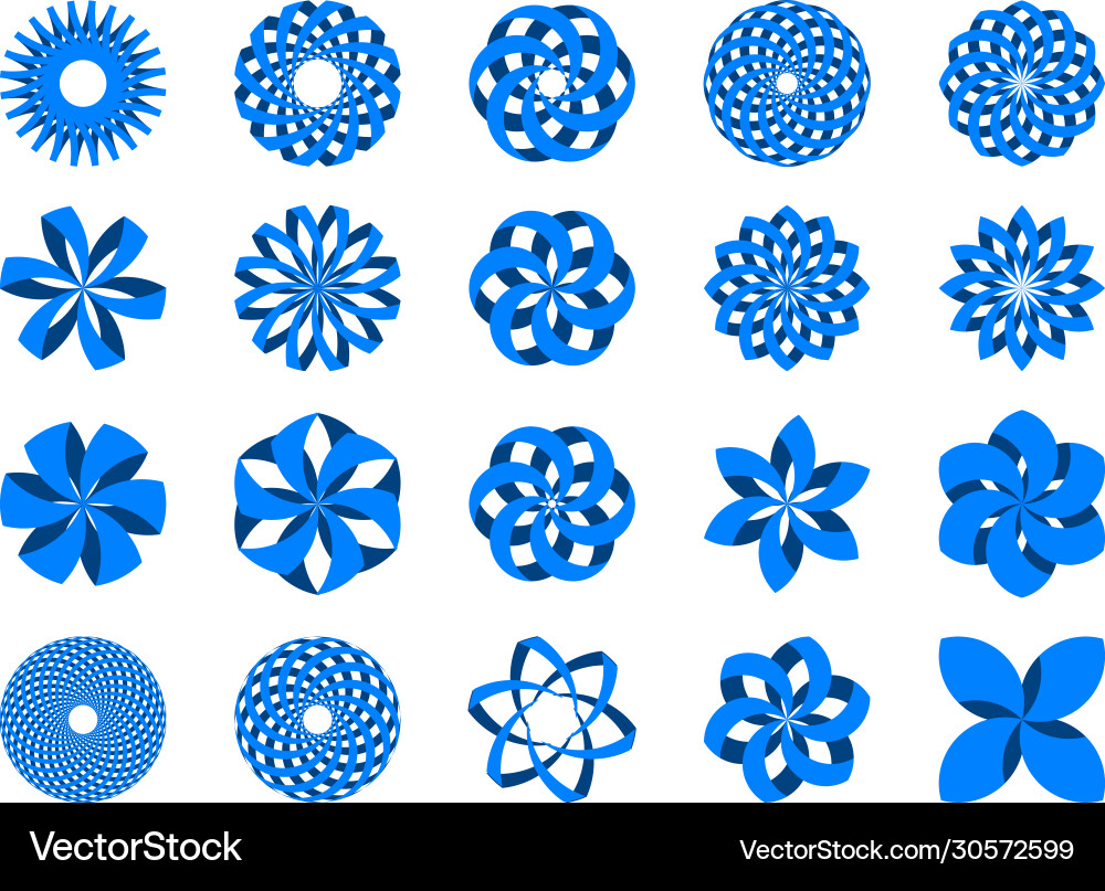 Set 20 abstract icons in format Set 20 abstract icons in format vector image