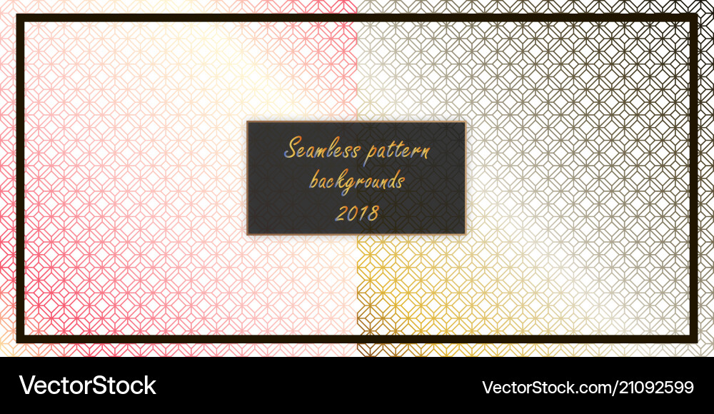 Set of seamless patterns repeating geometric Set of seamless patterns repeating geometric Vector Image