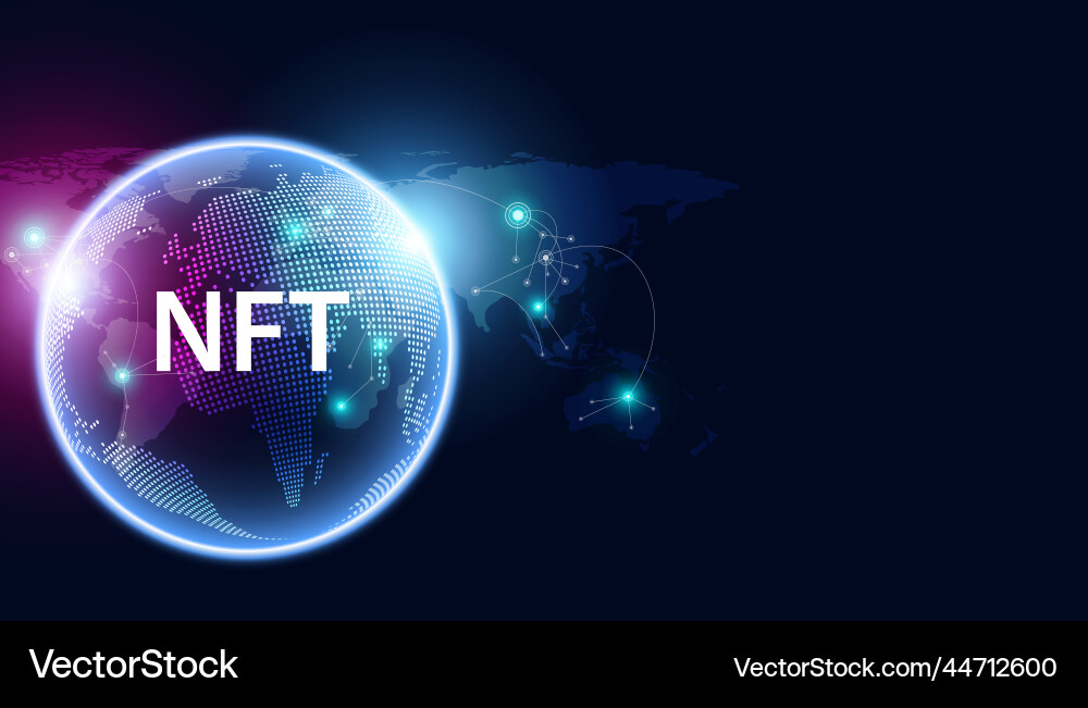 Abstract ntf digital image concept irreplaceable Abstract ntf digital image concept irreplaceable vector image