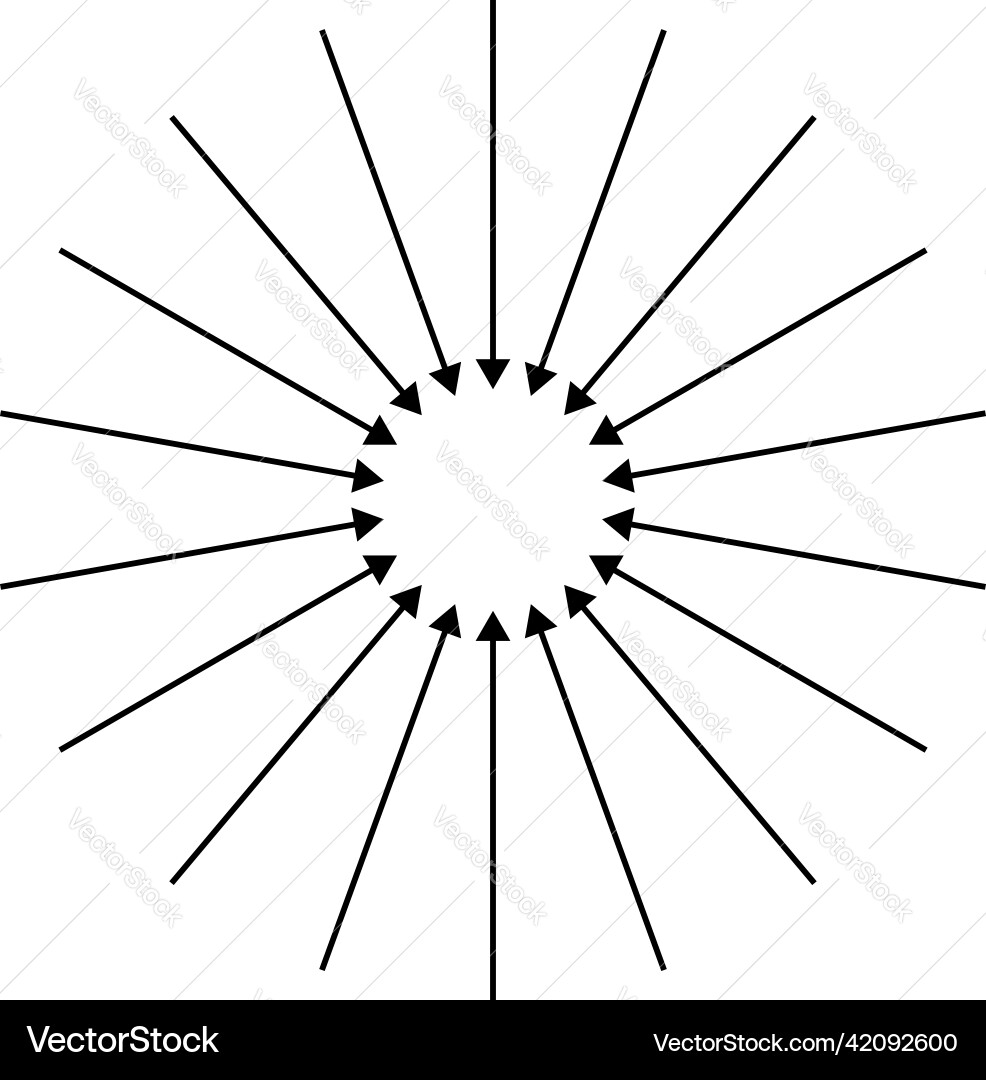 Arrows pointers inward collect intermix gather Arrows pointers inward collect intermix gather vector image