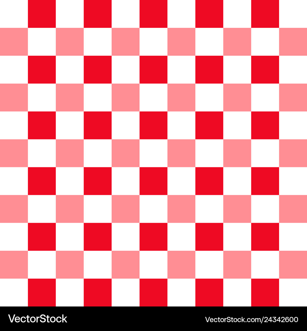 Background with red and white squares pattern vector image