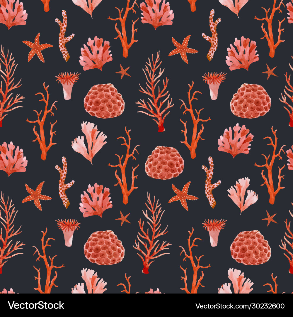 Beautiful seamless pattern with underwater Beautiful seamless pattern with underwater vector image