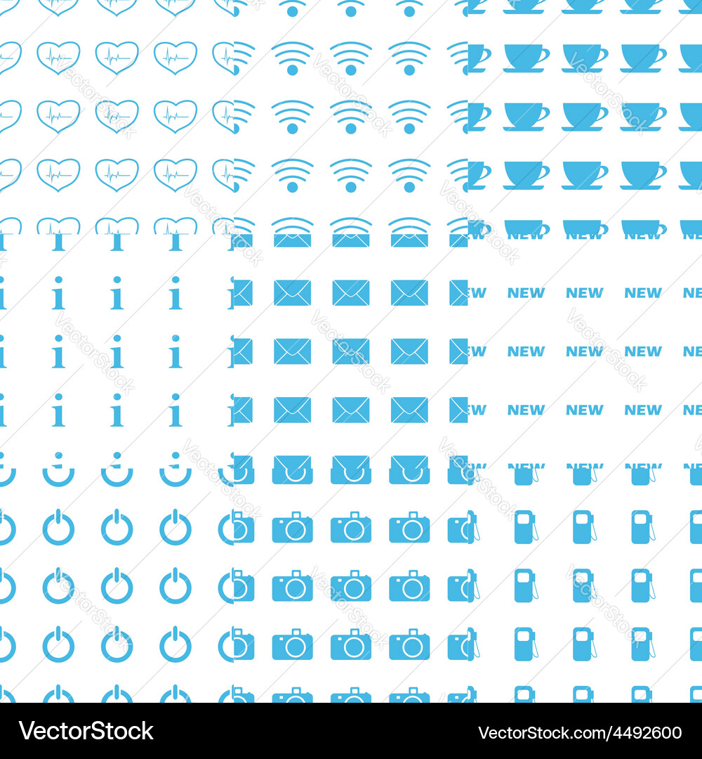 Big unique seamless pattern set vector image