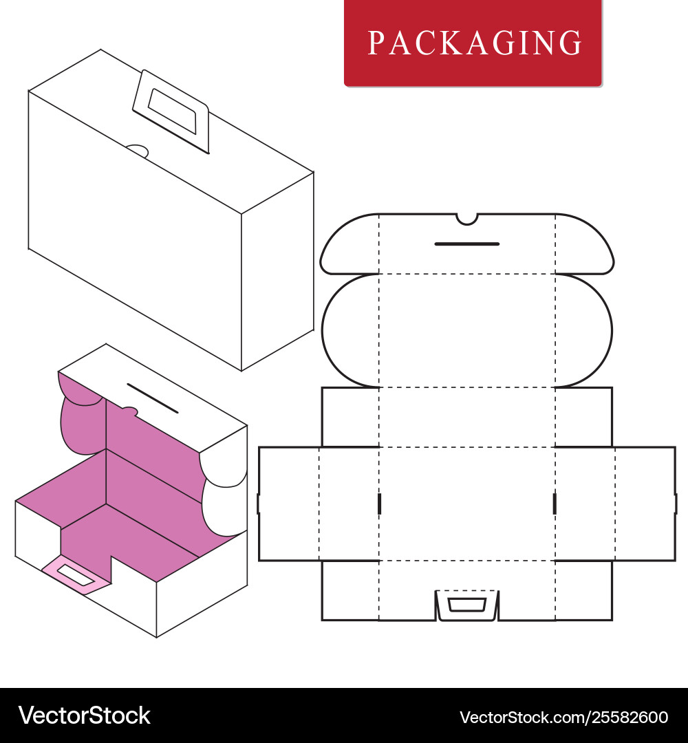 Boxpackage template isolated Boxpackage template isolated vector image