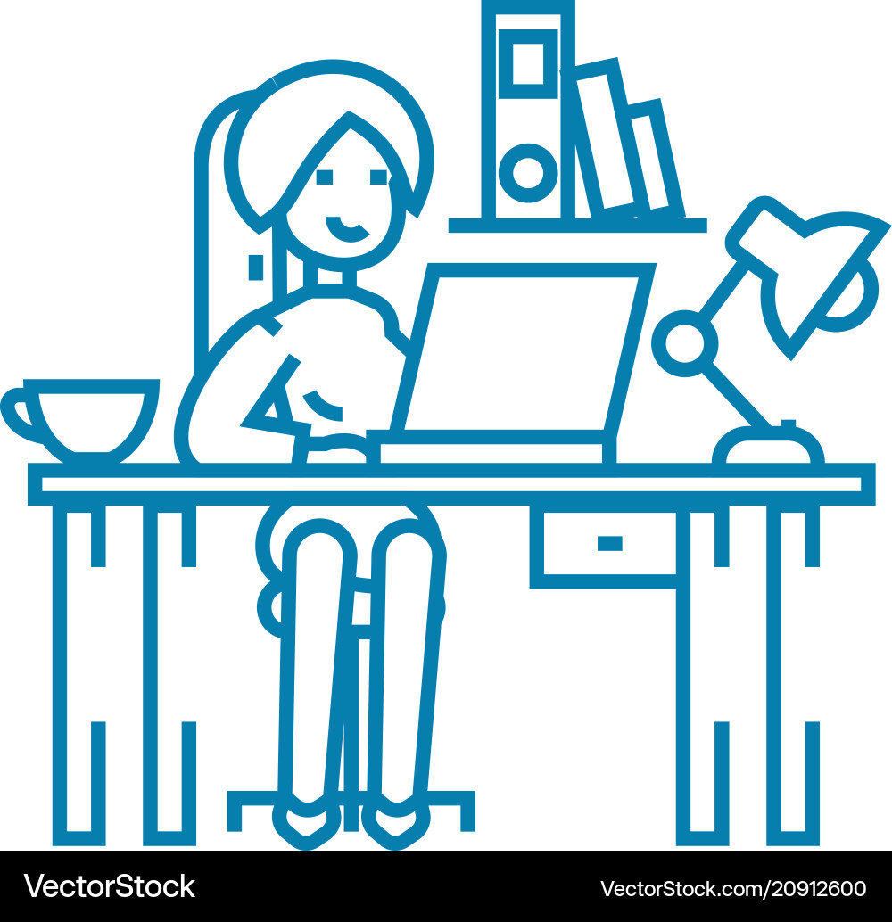 Chief accountant linear icon concept Chief accountant linear icon concept vector image