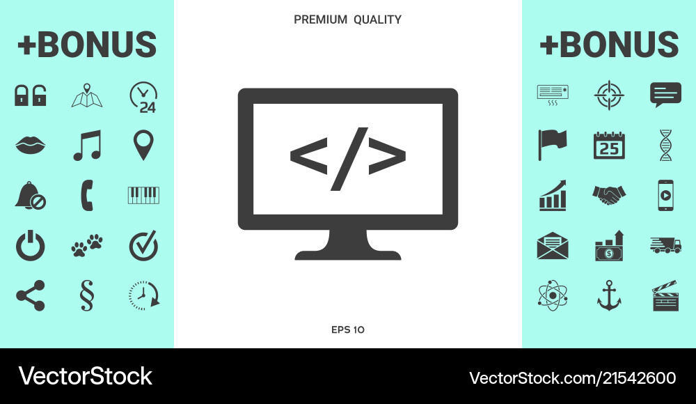 Coding symbol icon vector image