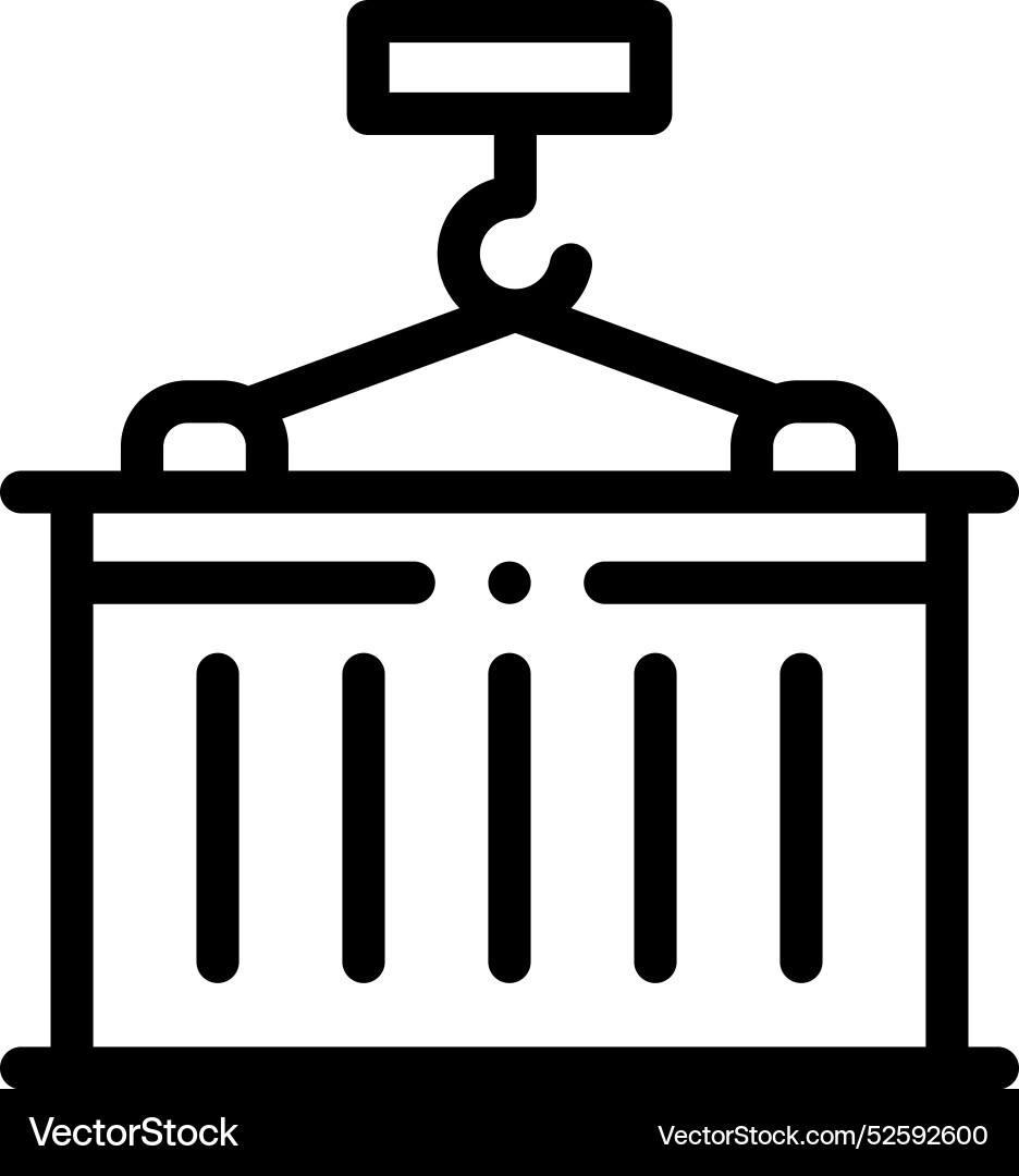 Container icon thin linear style design isolated Container icon thin linear style design isolated vector image