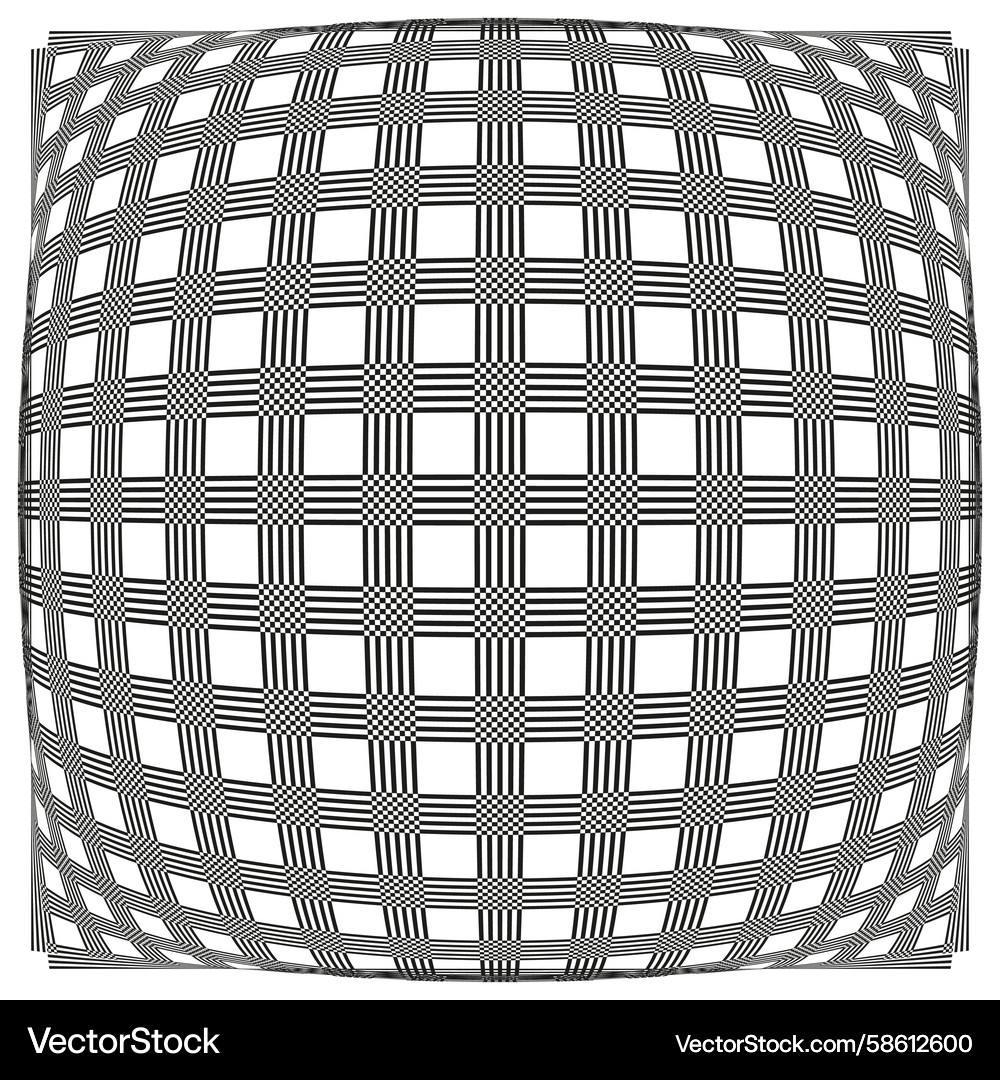 Distorted grid pattern optical background Distorted grid pattern optical background Vector Image