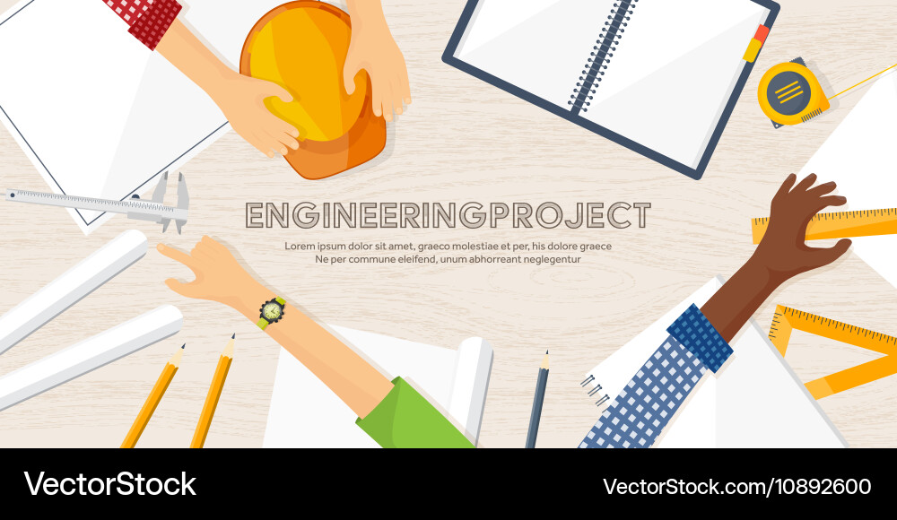 Engineering and architecture vector image