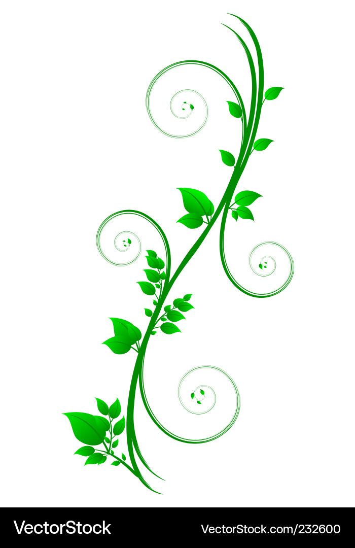 Green Decorative Scroll Clip Art Floral Scroll Royalty Free Vector