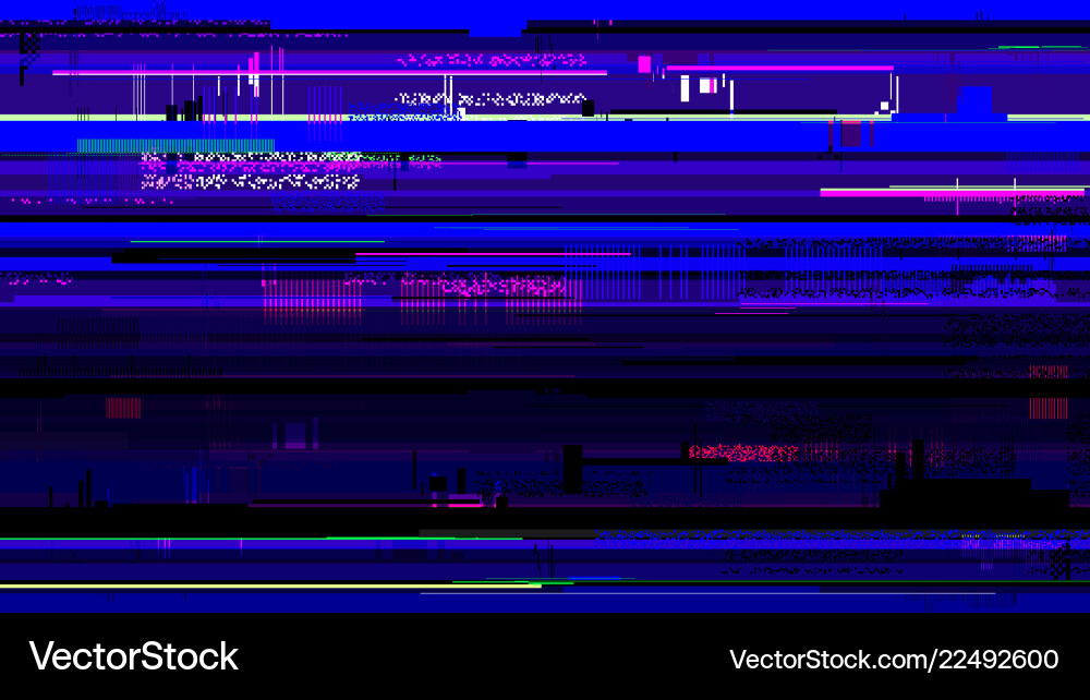 Glitch background corrupted image file Vector Image