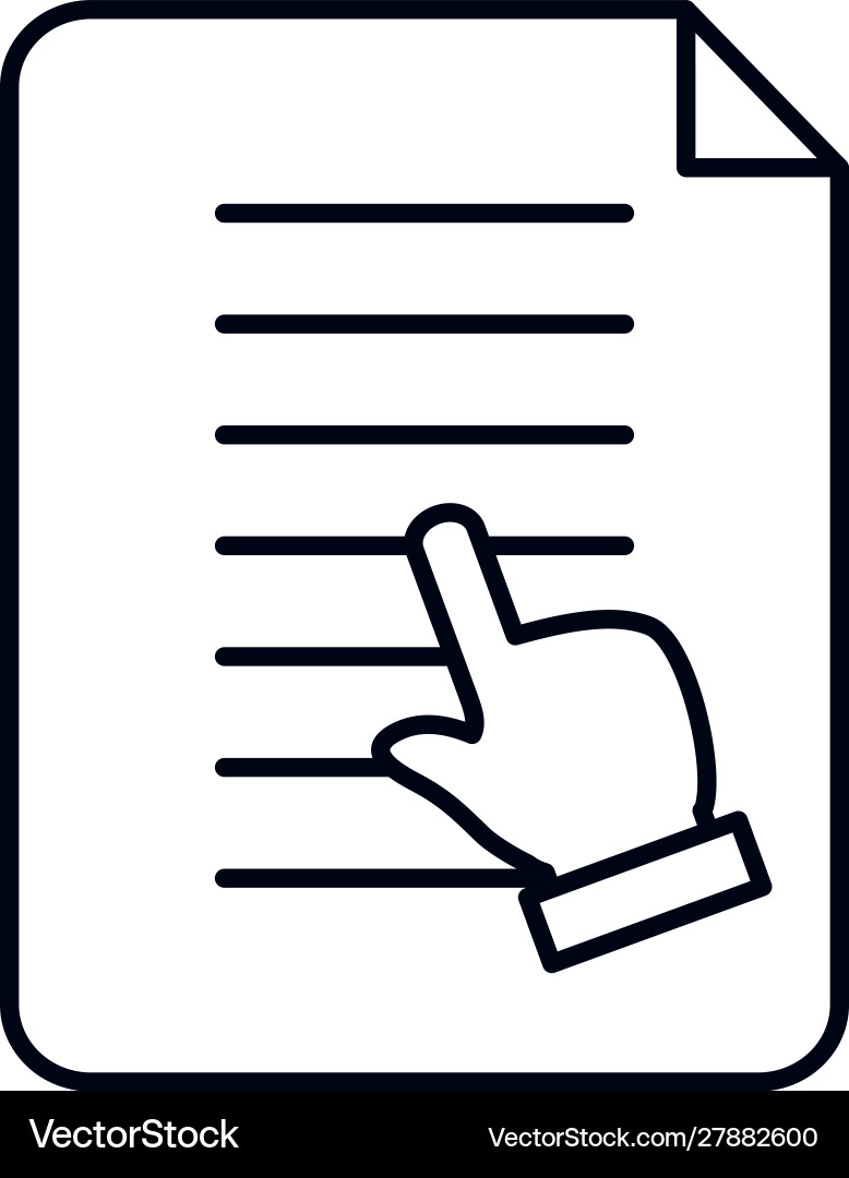 Isolated document icon line design vector image