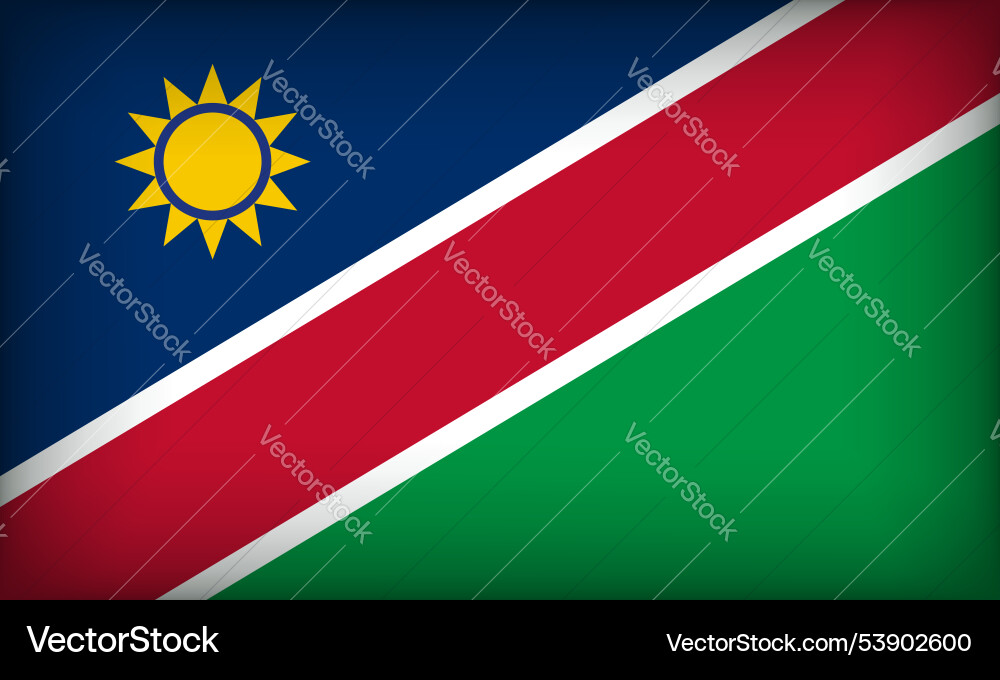 Namibia flag with original color Vector Image