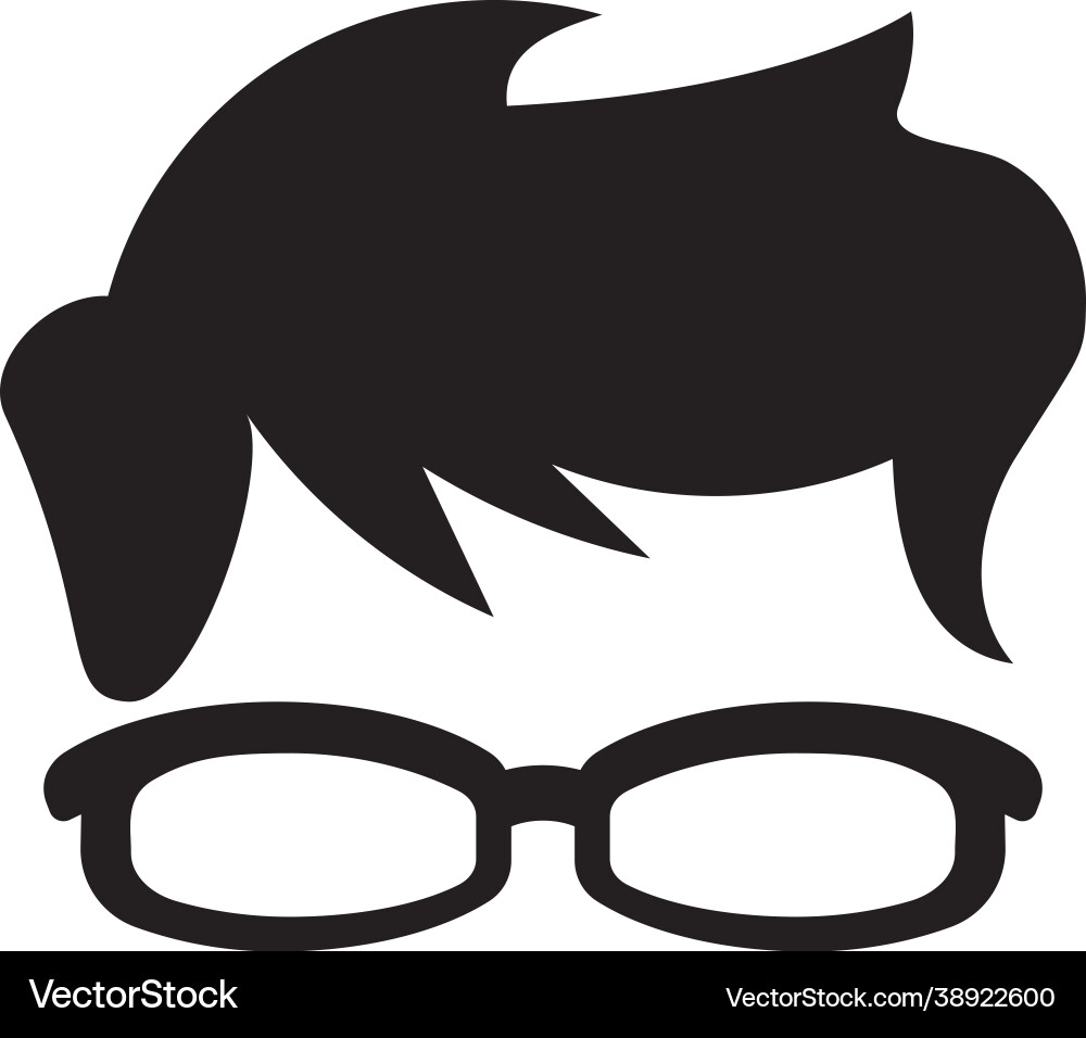 Nerd geek boy icon design template vector image