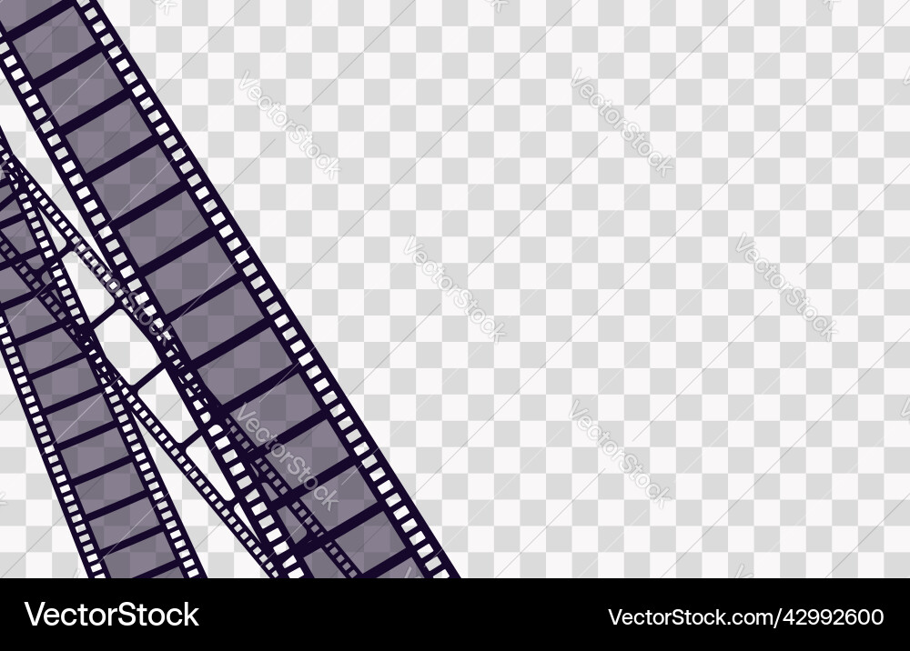 Old frame cinematic in retro style on transparent Old frame cinematic in retro style on transparent vector image