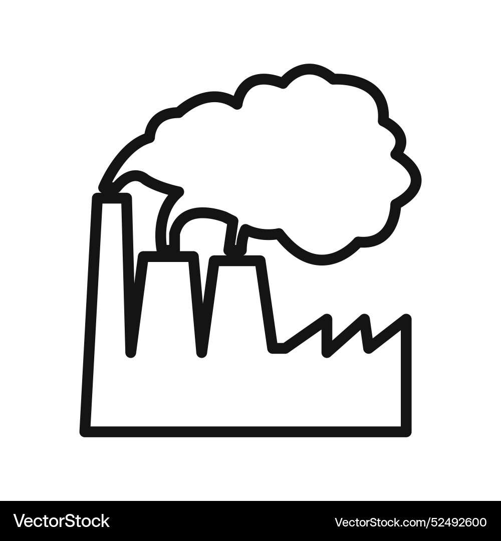Pollution icon linear graphics set Pollution icon linear graphics set vector image