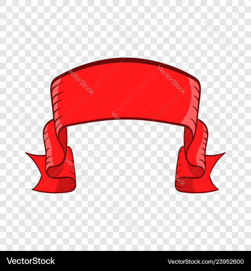Red banner icon cartoon style Red banner icon cartoon style vector image