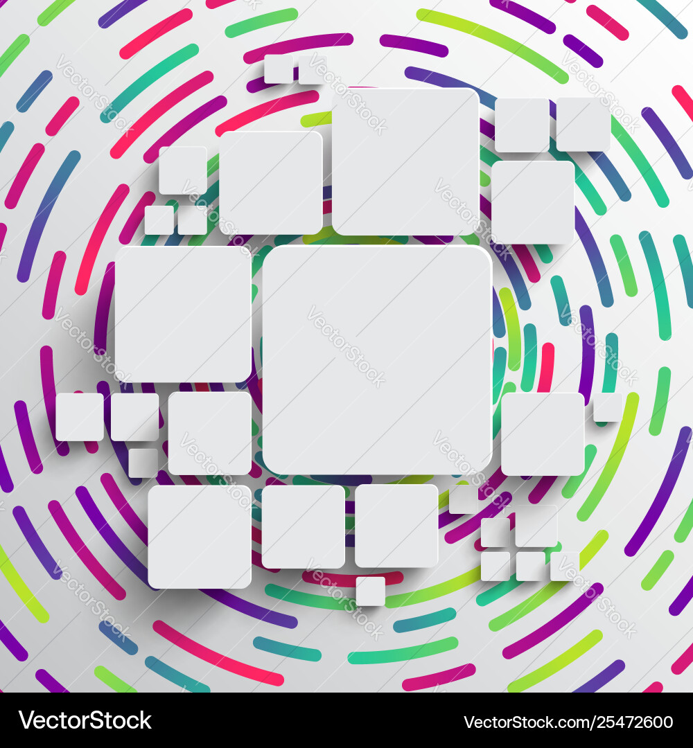 Rounded shape with shadow and colorful circle Rounded shape with shadow and colorful circle vector image