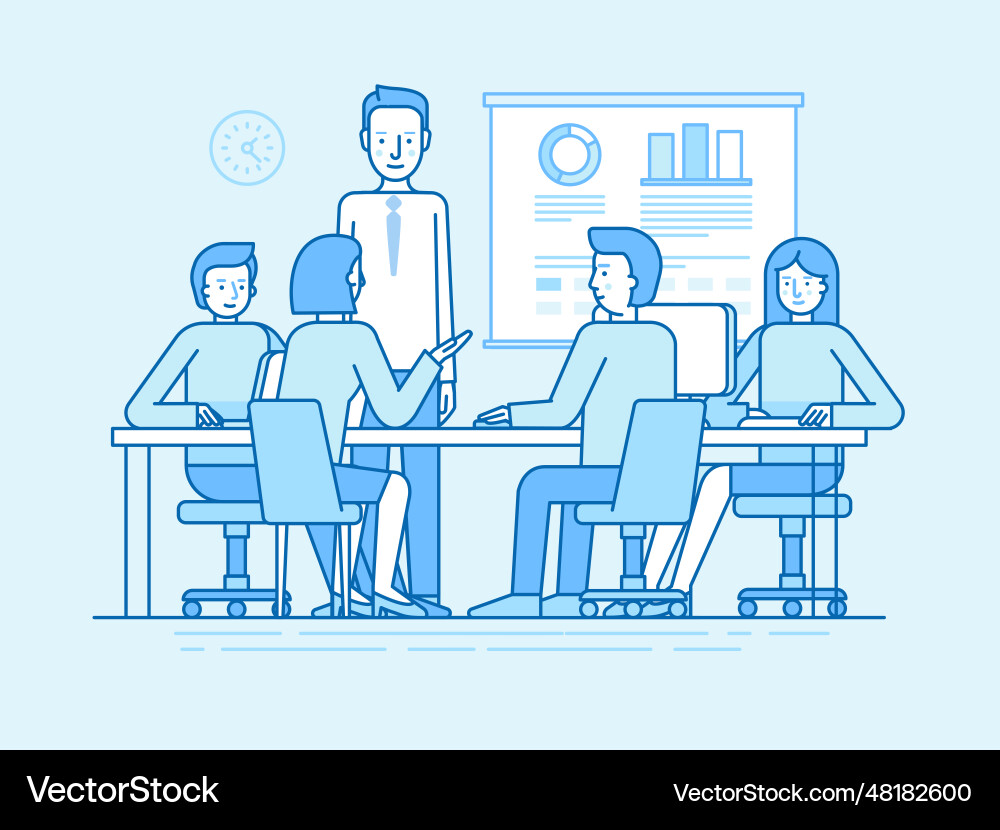 Teamwork & Startup Collaboration Royalty Free Vector