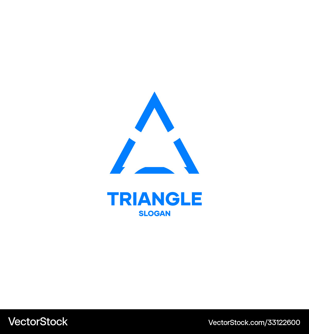 Triangle logo icon design simple minimal elegant Triangle logo icon design simple minimal elegant vector image