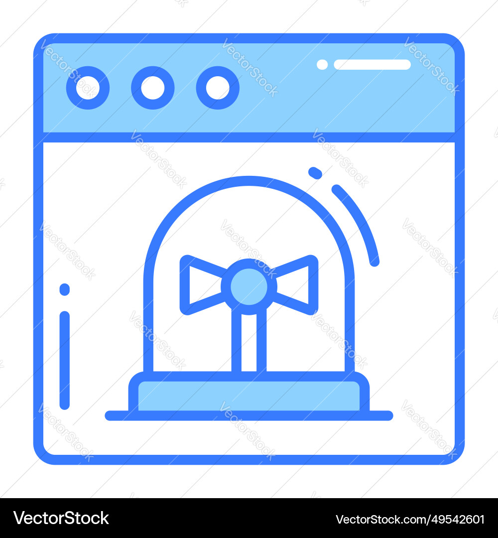 Alarm sign on web page design of error vector image