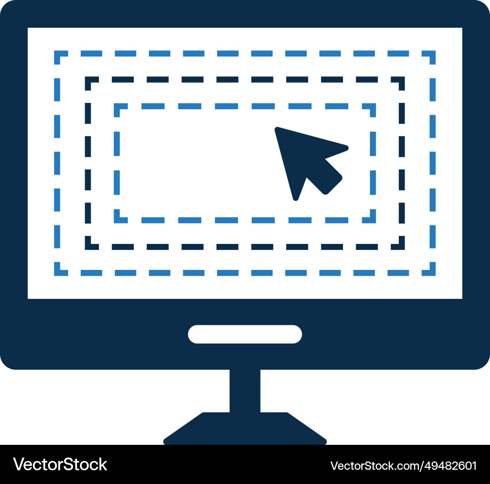 Computer monitor or mouse click icon vector image