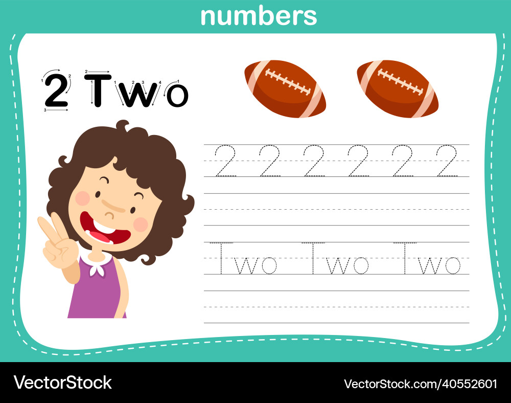 Connecting dot and printable numbers exercise Connecting dot and printable numbers exercise vector image