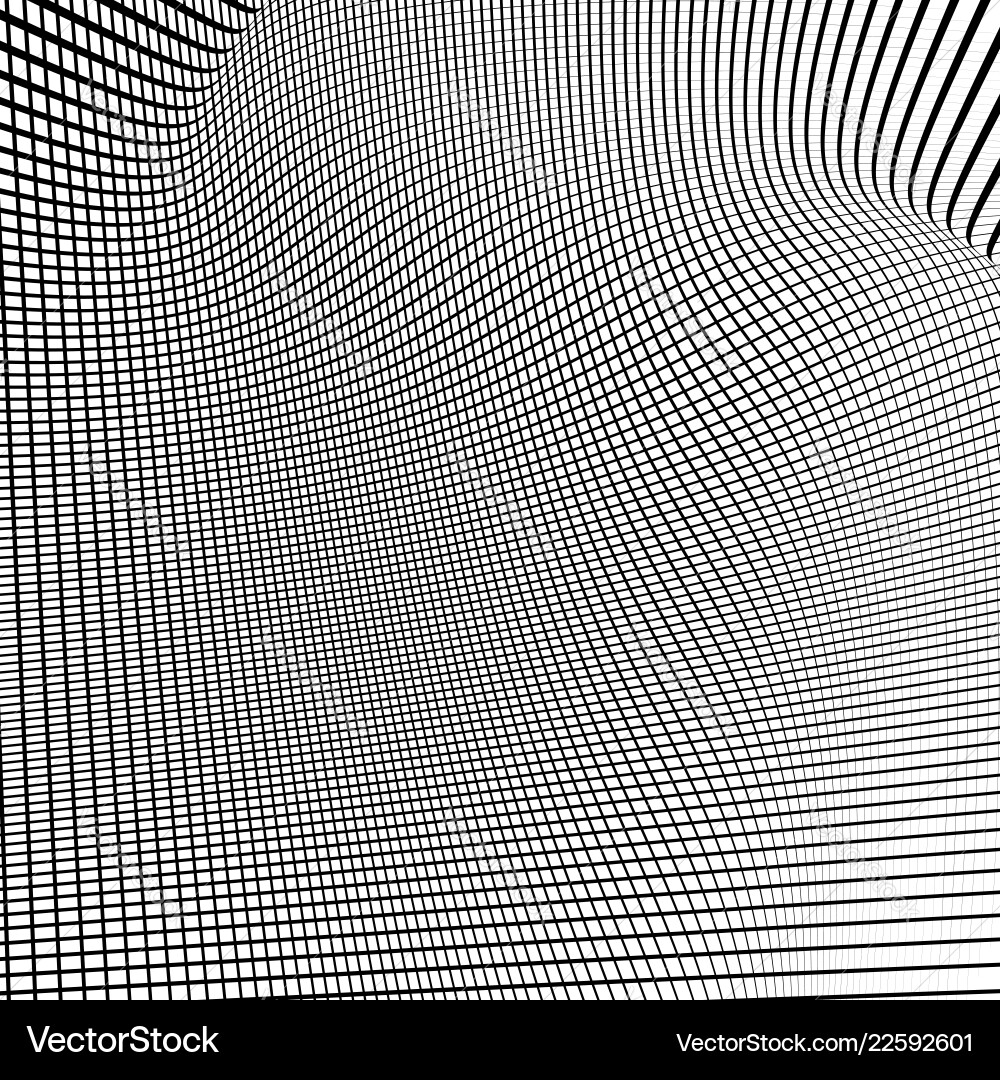 Dynamic lines grid monochrome geometric pattern Vector Image