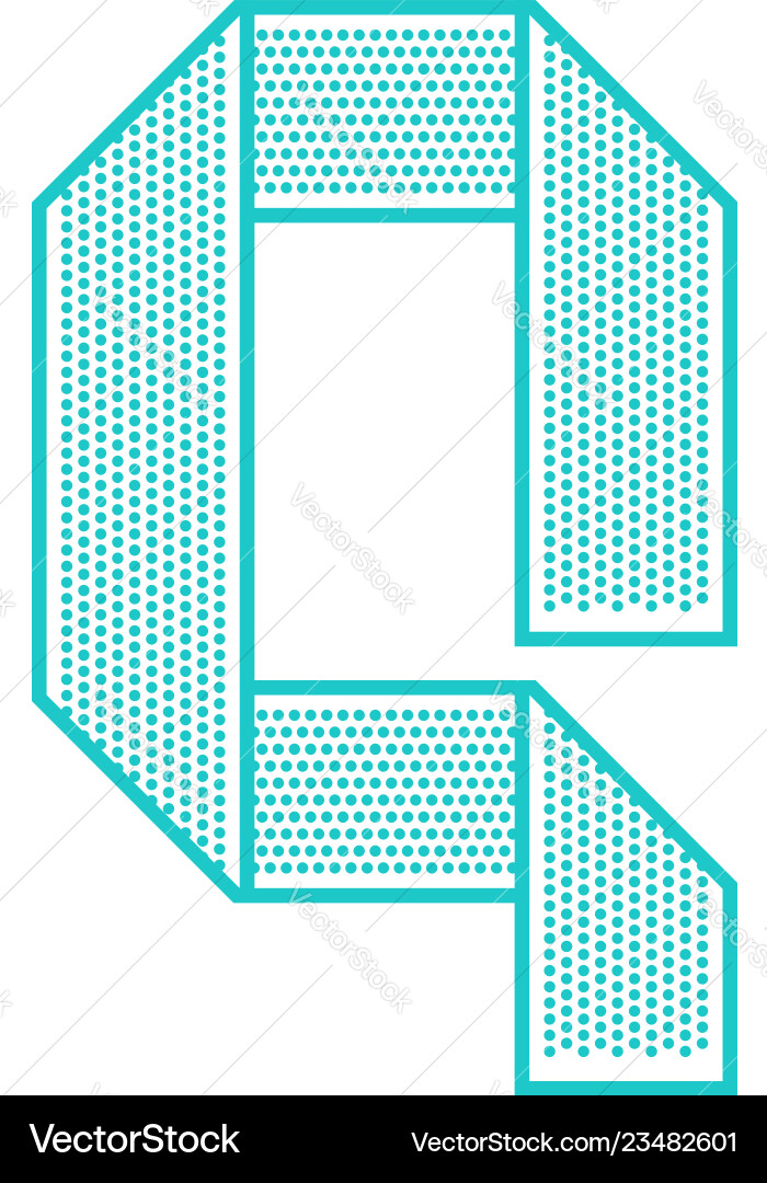 Flat perforate font Flat perforate font vector image