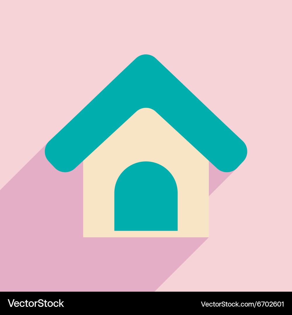 Flat with shadow icon and mobile application Vector Image
