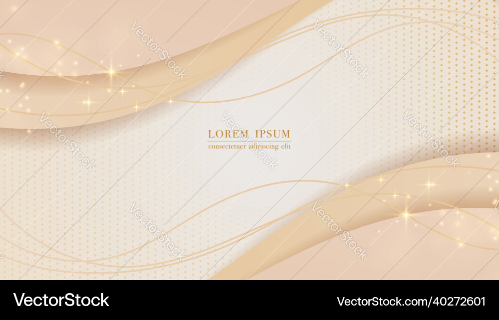 Golden Abstract Curve Background Vector Image