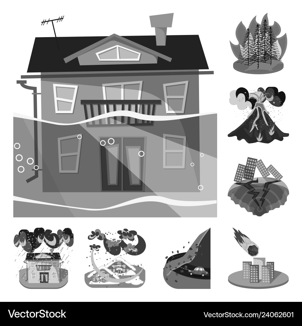 Isolated object of nature and apocalypse symbol Vector Image