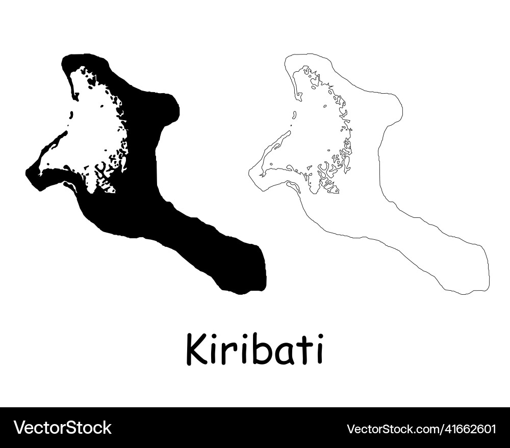 Kiribati Karte schwarze Silhouette Umrandungssymbol Kiribati Karte schwarze Silhouette Umrandungssymbol vektorbild