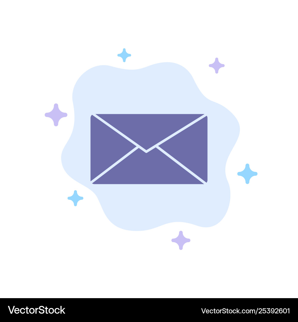 Mail email user interface blue icon on abstract Mail email user interface blue icon on abstract vector image
