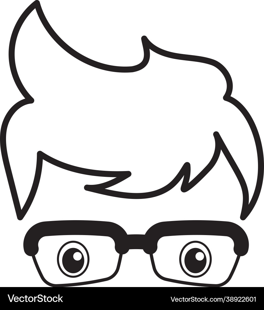 Nerd geek boy icon design template vector image