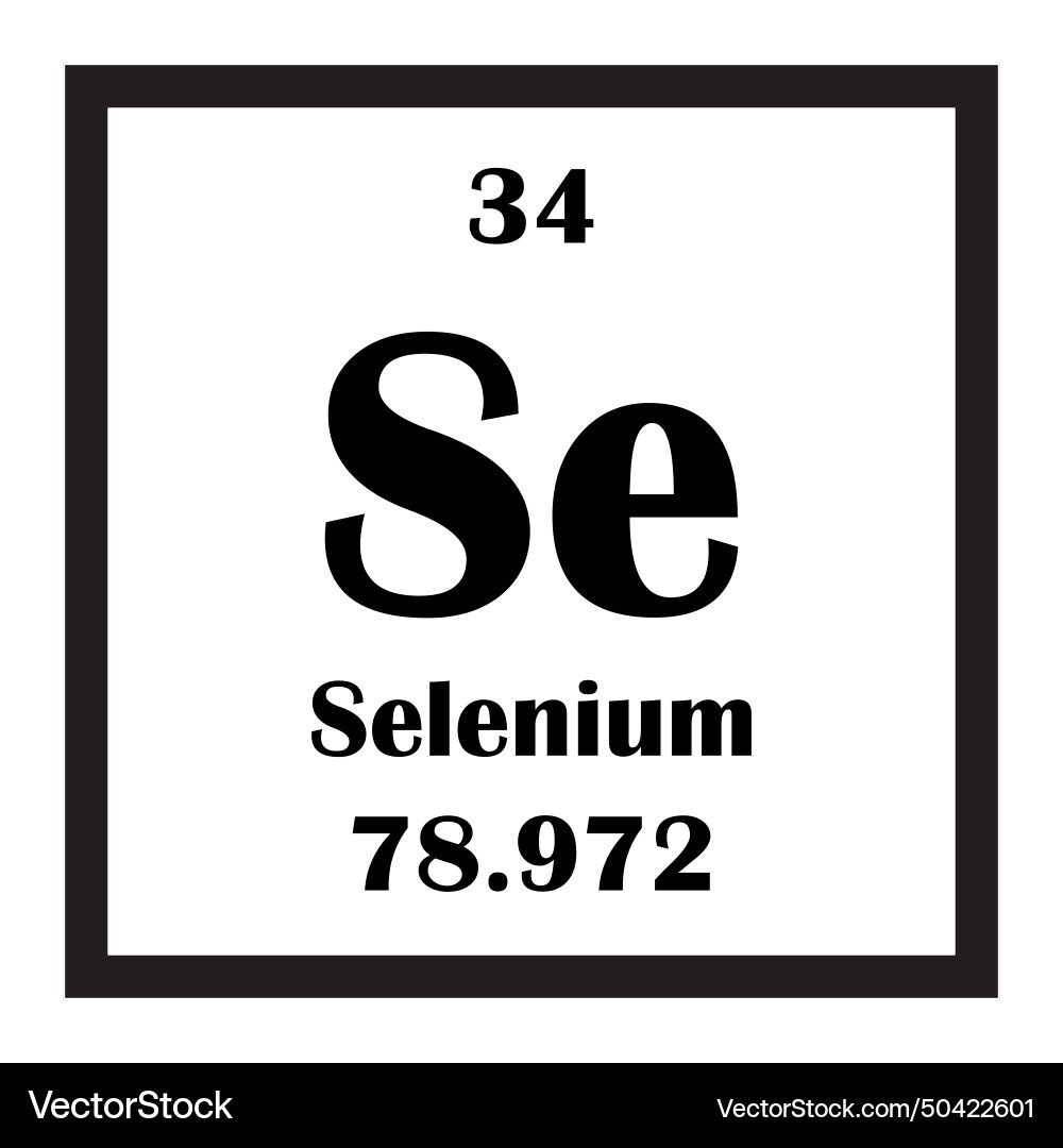 Selenium chemical element icon n Vector Image